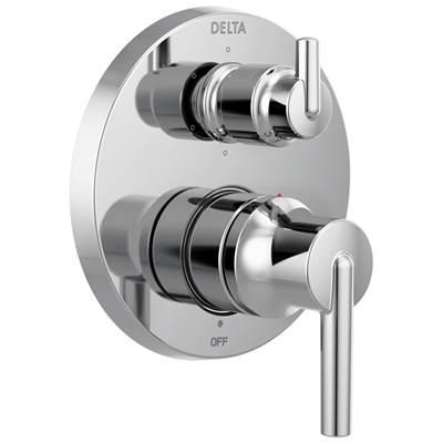 Delta Faucet Trinsic Contemporary Two Handle Monitor 14 Series Valve Trim with 6-Setting Integrated Diverter - Chrome