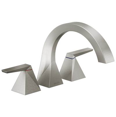 Delta Faucet TrillianE Two-Handle Roman Tub Trim - Lumicoat Stainless