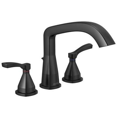 Delta Faucet Stryke Three Hole Roman Tub Trim - - Matte Black