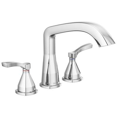 Delta Faucet Stryke Three Hole Roman Tub Trim - Lumicoat - Chrome