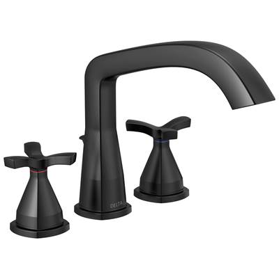 Delta Faucet Stryke Three Hole Roman Tub Trim - - Matte Black