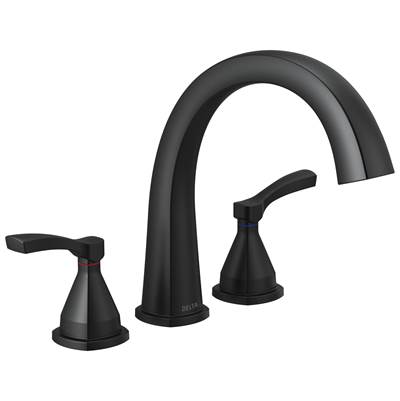 Delta Faucet Stryke Three Hole Roman Tub Trim - - Matte Black