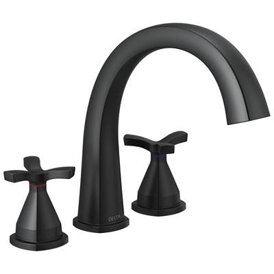Delta Faucet Stryke Three Hole Roman Tub Trim - - Matte Black