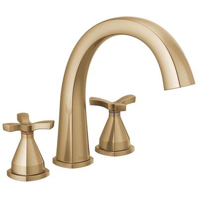 Delta Faucet Stryke Three Hole Roman Tub Trim - Lumicoat Champagne - Bronze