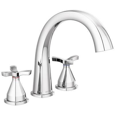 Delta Faucet Stryke Three Hole Roman Tub Trim - Lumicoat - Chrome
