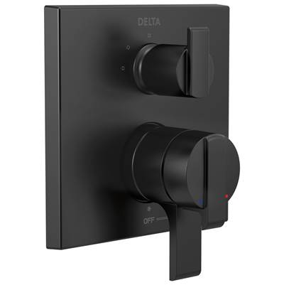 Ara Angular Modern Monitor 17 Series Valve Trim with 3-Setting Integrated Diverter