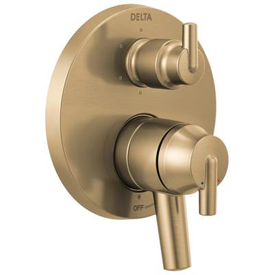Delta Faucet Trinsic Contemporary Monitor 17 Series Valve Trim with 6-Setting Integrated Diverter - Champagne Bronze