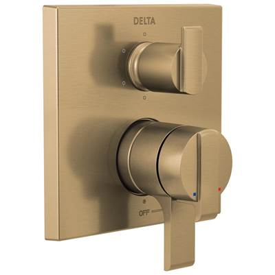 Ara Angular Modern Monitor 17 Series Valve Trim with 6-Setting Integrated Diverter