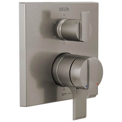 Ara Angular Modern Monitor 17 Series Valve Trim with 6-Setting Integrated Diverter
