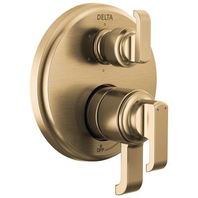 Delta Faucet Tetrae 17 Series Integrated Diverter Trim with 6-Setting - Lumicoat Champagne Bronze