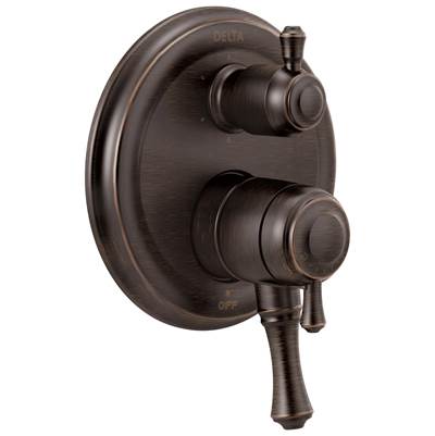 CassidyE Traditional 2-Handle Monitor 17 Series Valve Trim with 6-Setting Integrated Diverter