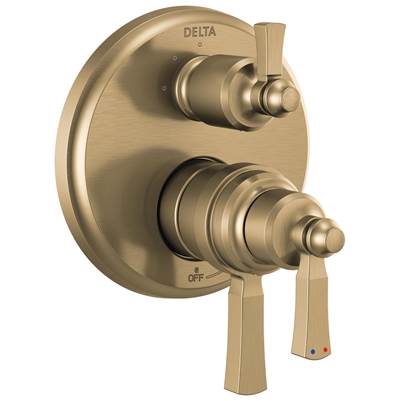 DorvalE Traditional 2-Handle Monitor 17T Series Valve Trim with 3 Setting Diverter - Champagne Bronze