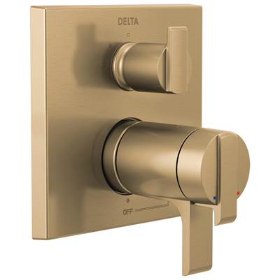 Ara Angular Modern TempAssure 17T Series Valve Trim with 3-Setting Integrated Diverter