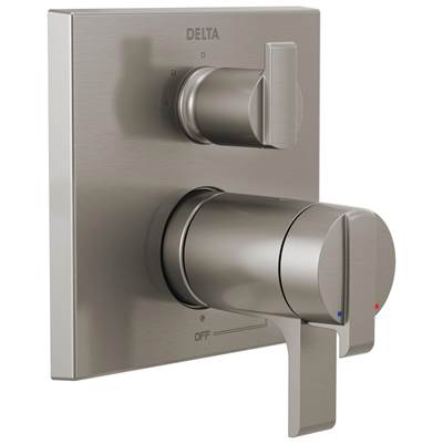 Ara Angular Modern TempAssure 17T Series Valve Trim with 3-Setting Integrated Diverter