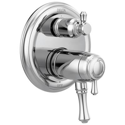CassidyE Traditional 2-Handle TempAssure 17T Series Valve Trim with 3-Setting Integrated Diverter