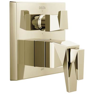 Delta Faucet TrillianE Two-Handle Monitor 17T Series Valve Trim with 6-Setting Diverter - Lumicoat Polished Nickel