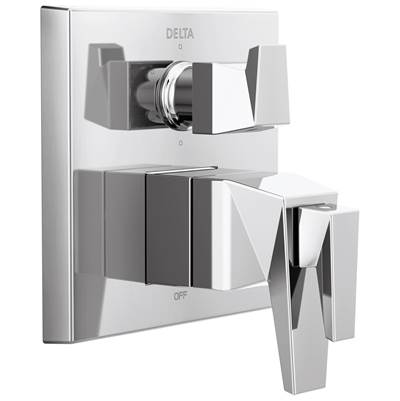 Delta Faucet TrillianE Two-Handle Monitor 17T Series Valve Trim with 6-Setting Diverter - Lumicoat Chrome