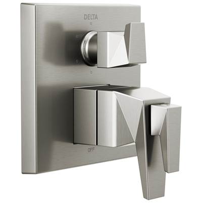 Delta Faucet TrillianE Two-Handle Monitor 17T Series Valve Trim with 6-Setting Diverter - Lumicoat Stainless