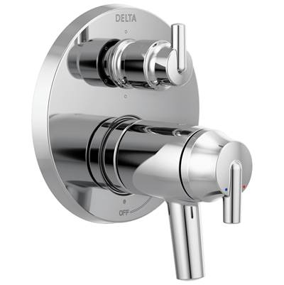 Delta Faucet Trinsic Contemporary Two Handle TempAssure 17T Series Valve Trim with 6-Setting Integrated Diverter - Chrome