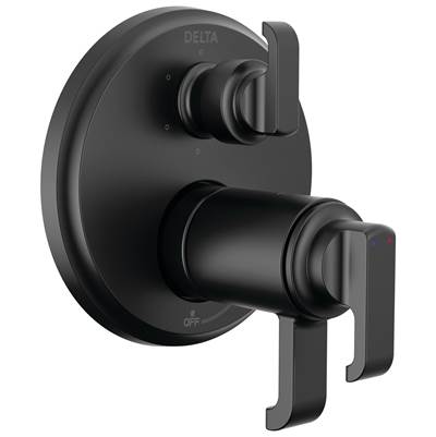 Delta Faucet Tetrae Tempassure 17T Series Integrated Diverter Trim with 6-Setting - Matte Black