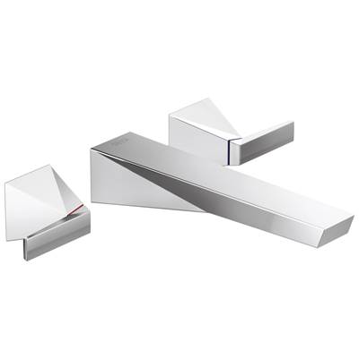 Delta Faucet TrillianE Two Handle Wall Mount Bathroom Faucet Trim - Lumicoat Chrome