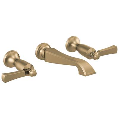 DorvalE Two Handle Wall Mount Bathroom Faucet Trim Only - Champagne Bronze
