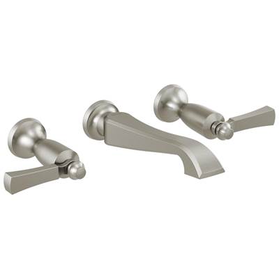 DorvalE Two Handle Wall Mount Bathroom Faucet Trim Only - Stainless