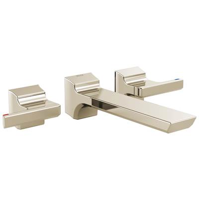 Delta Faucet Pivotale Two Handle Wall Mount Bathroom Faucet Trim - Lumicoat Polished - Nickel