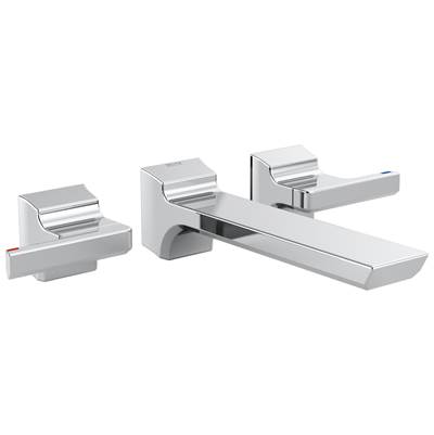 Delta Faucet Pivotale Two Handle Wall Mount Bathroom Faucet Trim - Lumicoat - Chrome