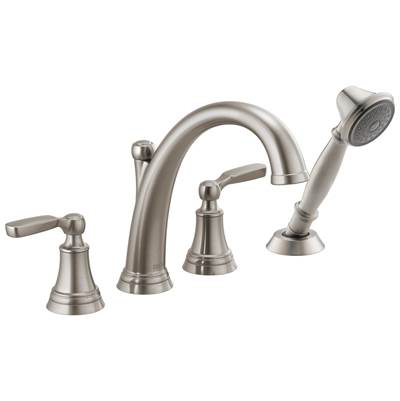 Delta Faucet WoodhurstE Roman Tub with Handshower Trim - Stainless