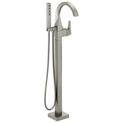 Delta Faucet Trilliane Single Handle Floor Mount Tub Filler Trim - Lumicoat - Stainless