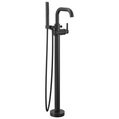 Delta Faucet Trinsic Floor Mount Tub Filler - Matte Black