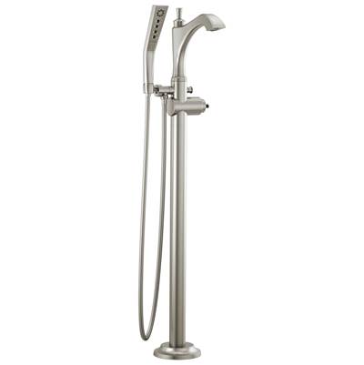 DorvalE Single Handle Floor Mount Tub Filler Trim - Less Handle