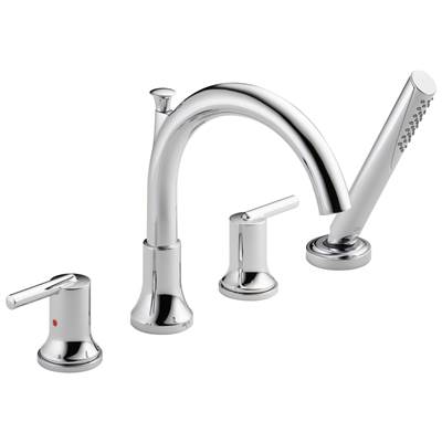 Delta Faucet Trinsic Roman Tub with Hand Shower Trim - Chrome