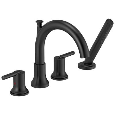 Delta Faucet Trinsic Roman Tub Trim with Hand Shower - Matte Black