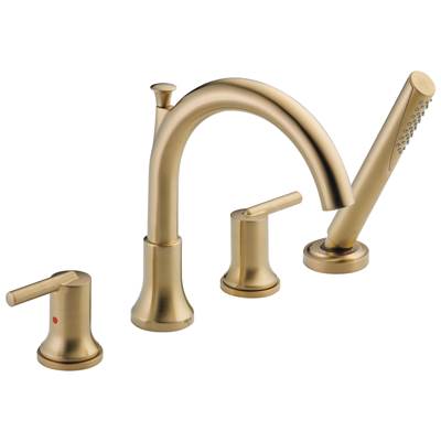 Delta Faucet Trinsic Roman Tub with Hand Shower Trim - Champagne Bronze