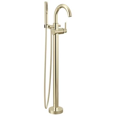 Delta Faucet Trinsic Floor Mount Tub Filler Trim - Polished Nickel