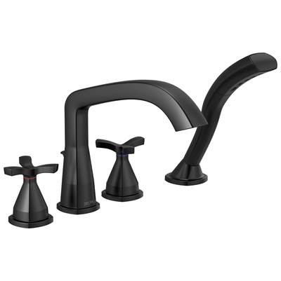 Delta Faucet Stryke Four Hole Roman Tub Trim - - Matte Black