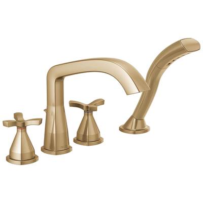 Delta Faucet Stryke Roman Tub Trim With Hand Shower - Lumicoat Champagne - Bronze