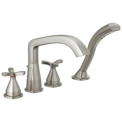 Delta Faucet Stryke Roman Tub Trim With Hand Shower - Lumicoat - Stainless