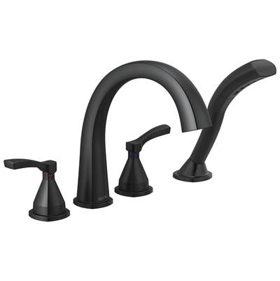 Delta Faucet Stryke Four Hole Roman Tub Trim - - Matte Black