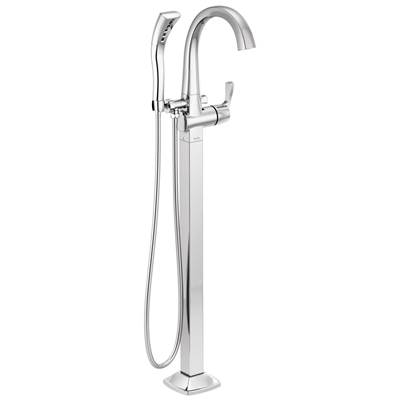 Delta Faucet Stryke Floor Mount Tub Filler Trim - Lumicoat - Chrome