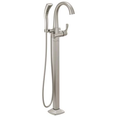 Delta Faucet Stryke Floor Mount Tub Filler Trim - Lumicoat - Stainless