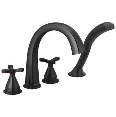 Delta Faucet Stryke Four Hole Roman Tub Trim - - Matte Black