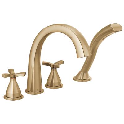 Delta Faucet Stryke Roman Tub Trim With Hand Shower - Lumicoat Champagne - Bronze