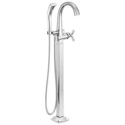 Delta Faucet Stryke Floor Mount Tub Filler Trim - Lumicoat - Chrome