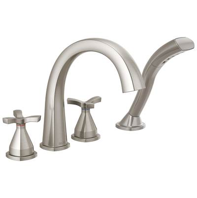 Delta Faucet Stryke Roman Tub Trim With Hand Shower - Lumicoat - Stainless