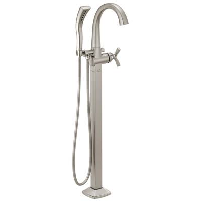 Delta Faucet Stryke Floor Mount Tub Filler Trim - Lumicoat - Stainless