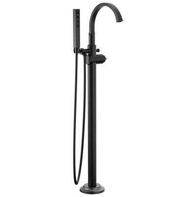 Delta Faucet Tetrae Floor Mount Tub Filler Trim - - Matte Black