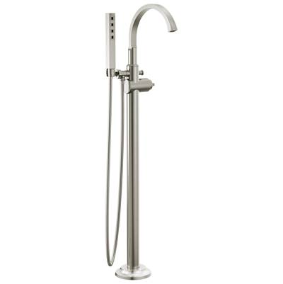 Delta Faucet Tetrae Floor Mount Tub Filler Trim - Lumicoat - Stainless